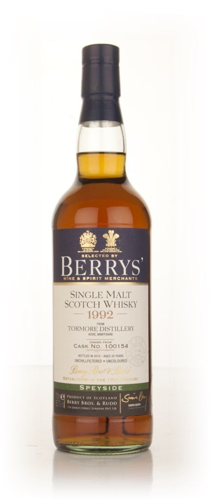 Tormore 20 Year Old 1992 (cask 100154) (Berry Bros. & Rudd)