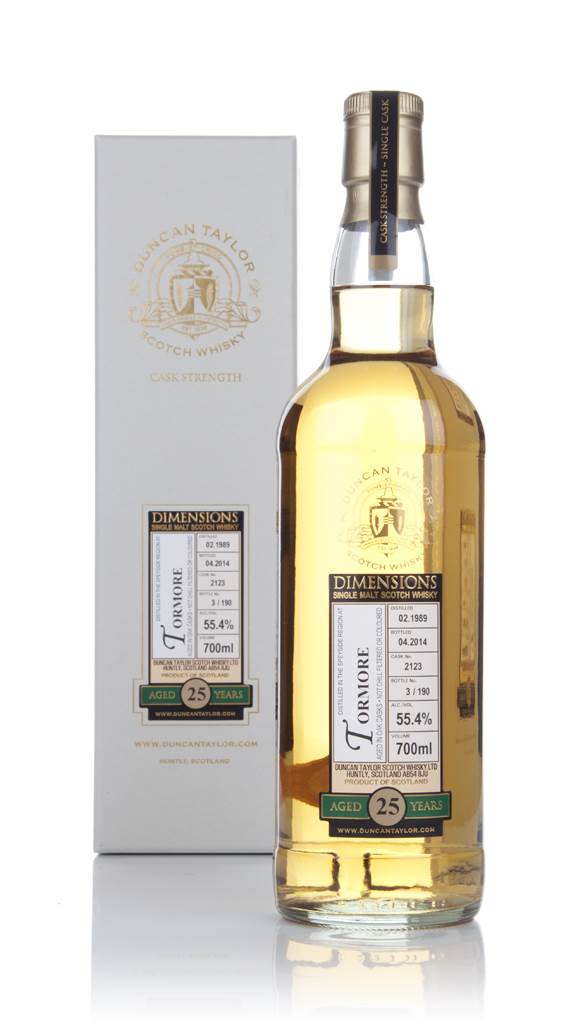 Tormore 25 Year Old 1989 (cask 2123) - Dimensions (Duncan Taylor) product image