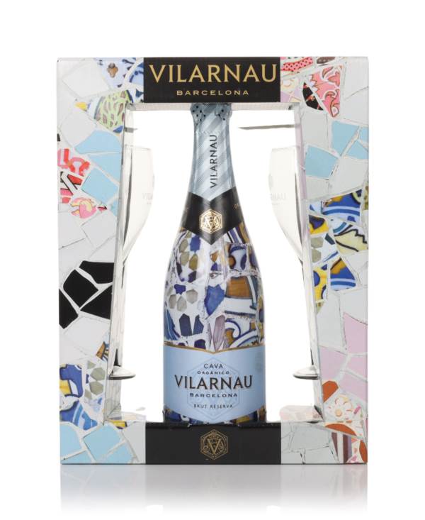 Vilarnau Organic Cava Brut Gift Set with 2x Glasses product image