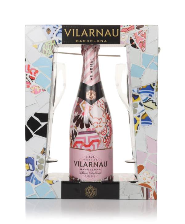 Vilarnau Organic Cava Rosé Gift Pack with 2x Glasses product image